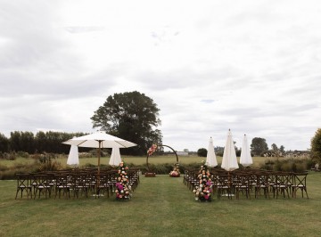 A beautiful ceremony location at Harpers Homestead