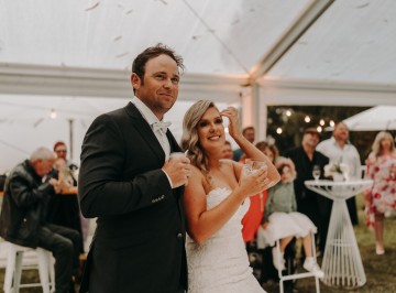The stunning couple, enjoying the reception