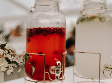 Catering Department homemade Rhubarb Soda and Old Fashioned Lemonade