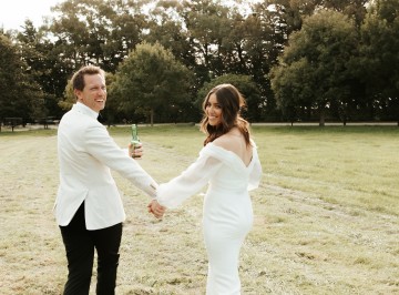The Stunning Couple take a moment to themselves after the ceremony.