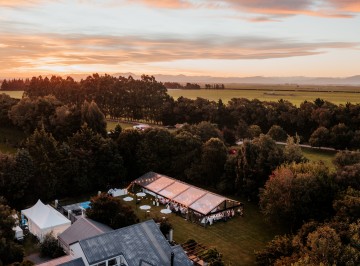 Truly Yours Marquee on Andrew's (the groom's) family farm in Ashburton.