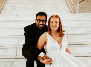 Stunning moment between the new Mr and Mrs!