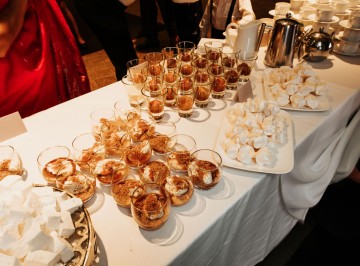 Dessert <br />
Little jar of caramel budhino, with salted caramel sauce <br />
Gulab jamun with cardamom rosewater syrup<br />
Homemade gin & tonic marshmallow<br />
Lemon curd meringue kisses<br />
