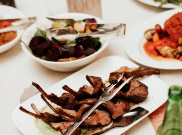 Garam masala rubbed Canterbury lamb cutlets with fresh green coconut chutney